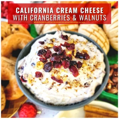 California Cream Cheese with Cranberries and Walnuts