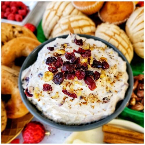 California Cream Cheese with Cranberries and Walnuts - Run Eat Repeat