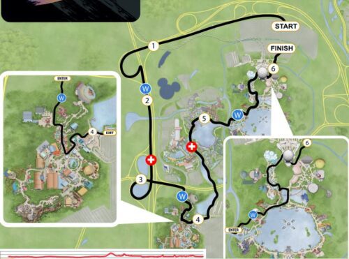 Walt Disney World 10K course map