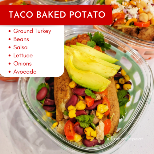 Easy Taco Baked Potato Meal Prep