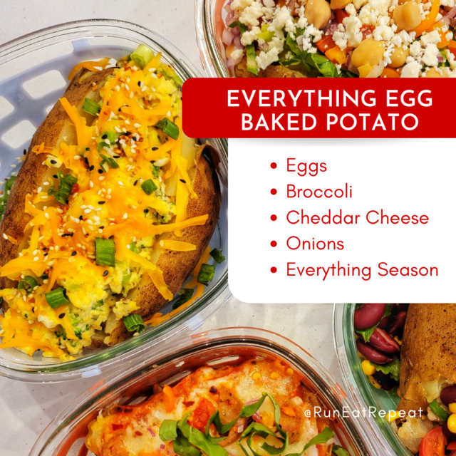 Baked Potato Meal Prep - 4 Ways - Run Eat Repeat