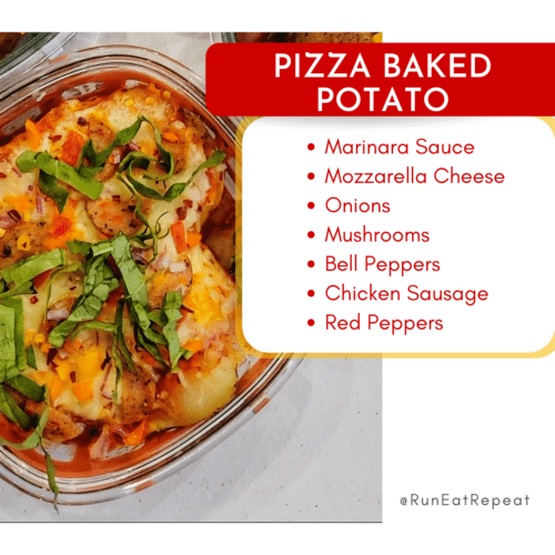 Easy Pizza Baked Potato Meal Prep