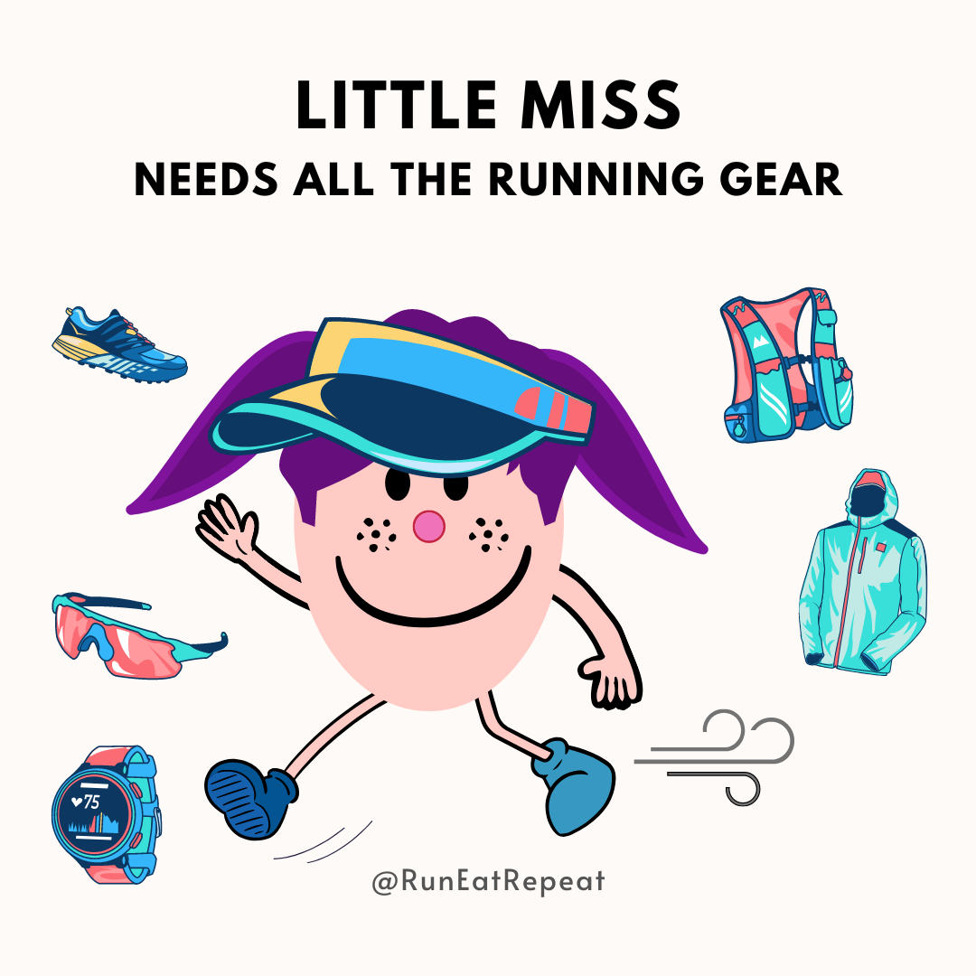 Little Miss Runner Girl Instagram Meme Trend for Runners Run Eat Repeat