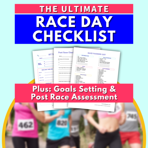 Race Day Checklist Marathon Half Marathon Packing