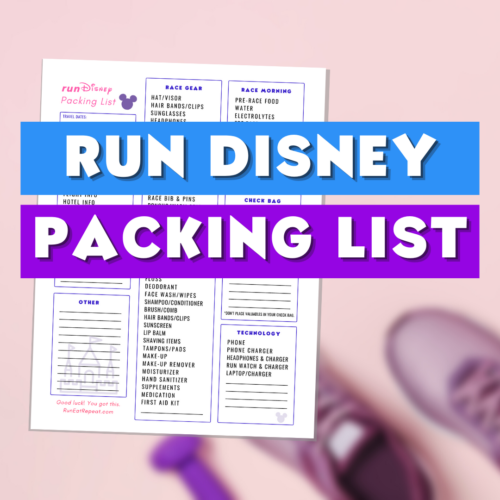 Run Disney Packing List runners