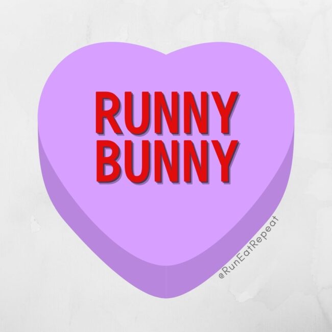 Funny Candy Hearts for Runners Valentine's Day RunEatRepeat.com