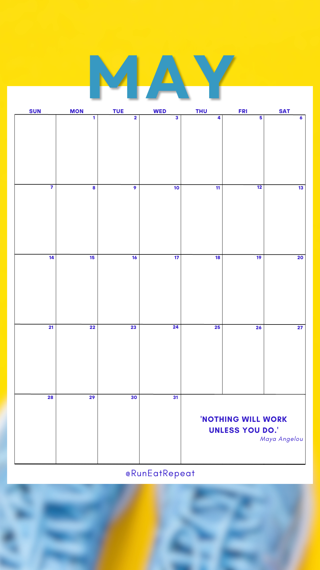  May 2023 Calendar Challenge Instagram Story