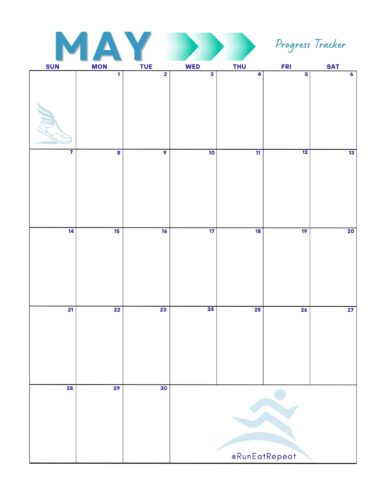 Free May Miles Tracker Calendar for Runners