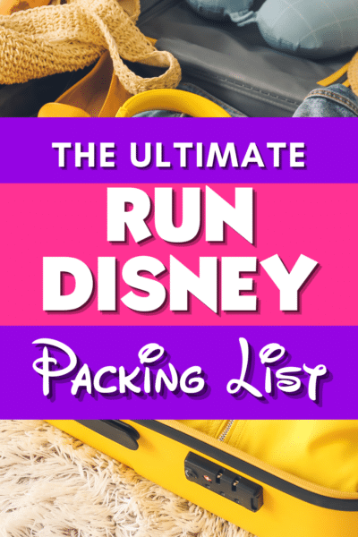 Run Disney Marathon Packing List