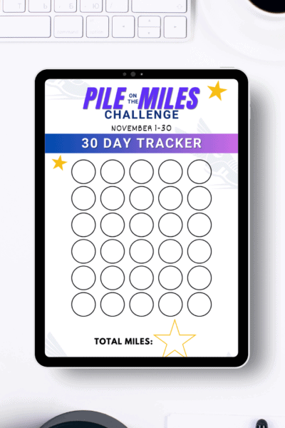 Running Challenge Tracker 30 Day