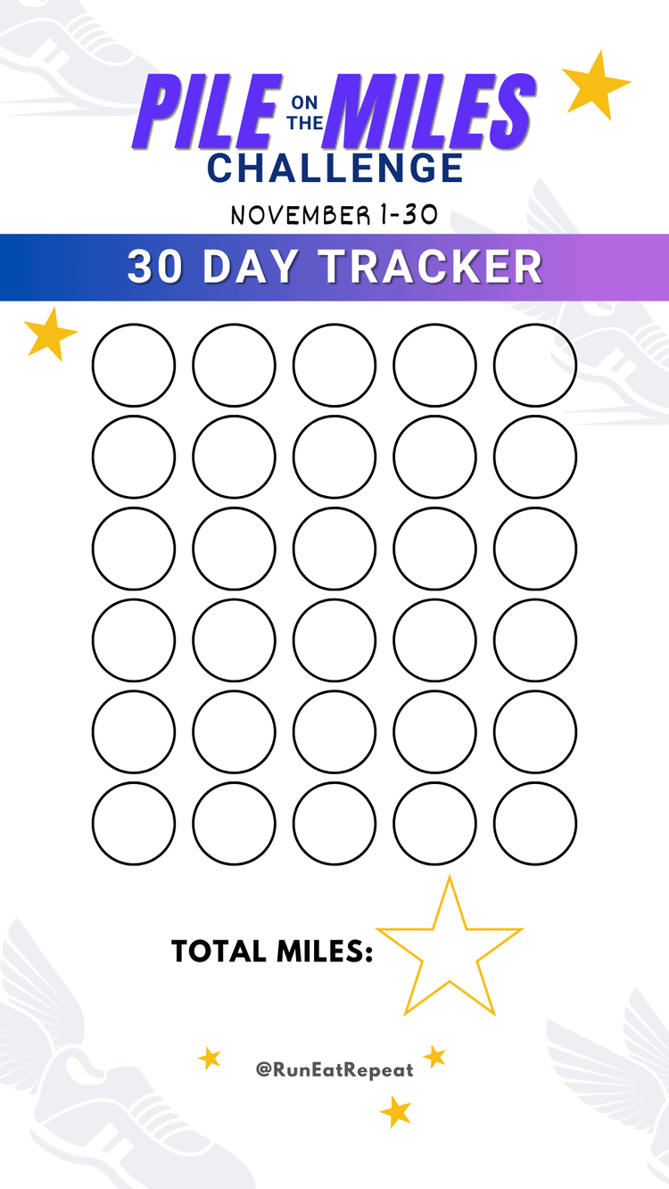 Running Challenge Tracker 30 Day