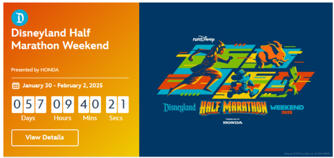 Disneyland Half Marathon 5K 10K race 2025