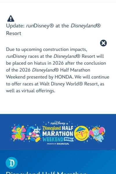 Disneyland Half Marathon Race Announcement 2026